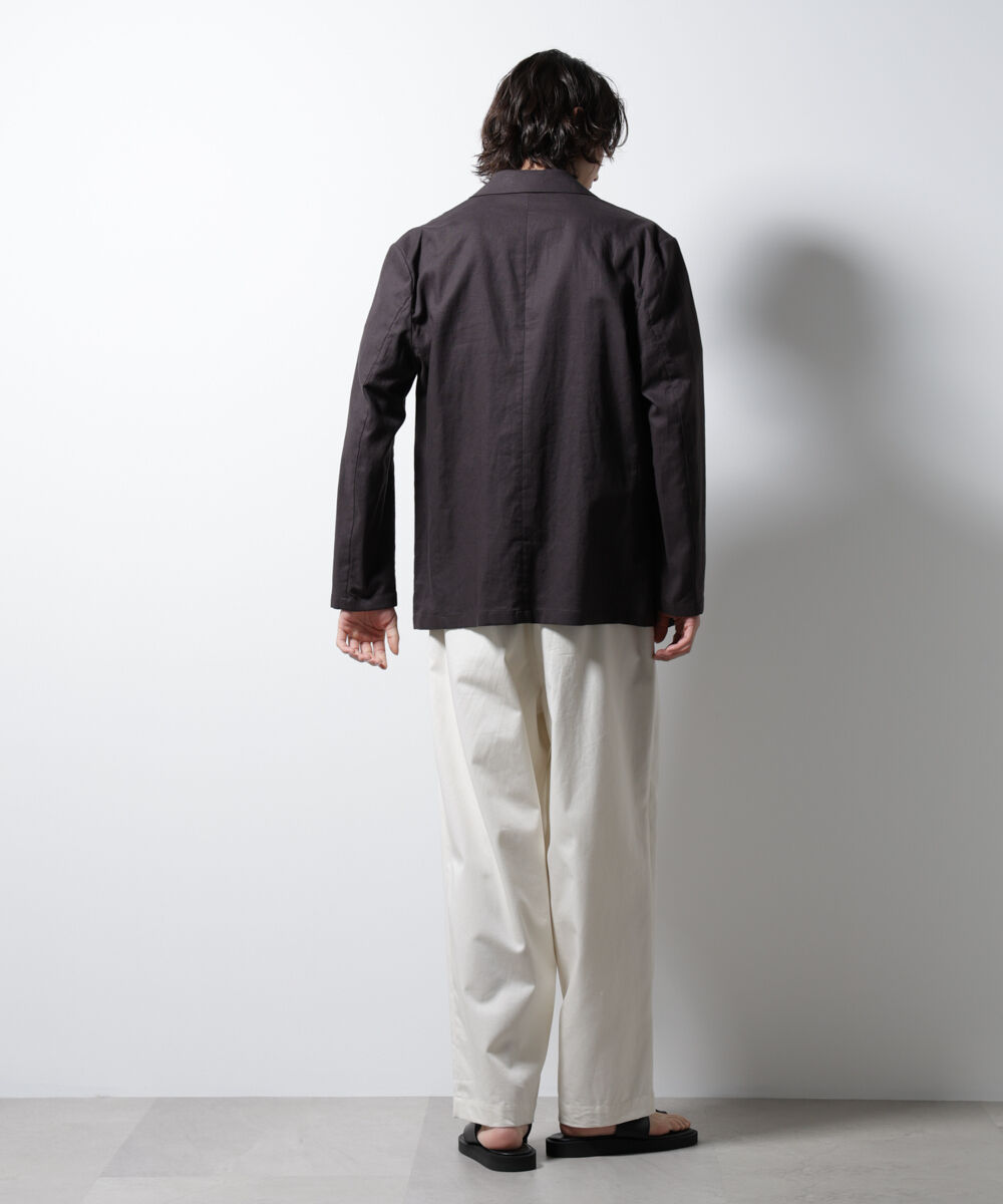 nano･universe「「BELGIUM LINEN FABRICS」リネンコットンダブルジャケット(セットアップ可)」|テーラードジャケット|
