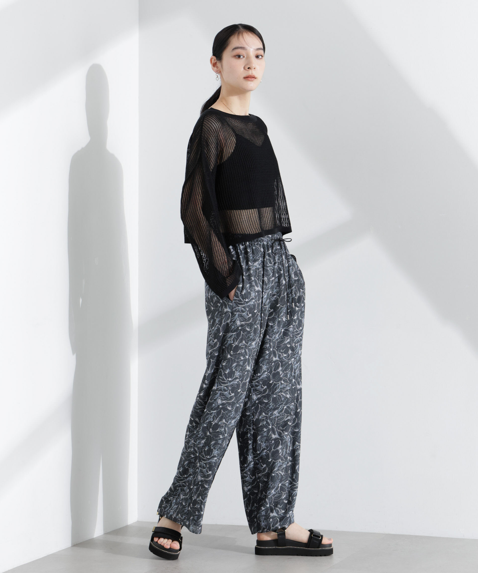  「ロンシャンオールドコレクション フラワーワイドパンツ」|その他|