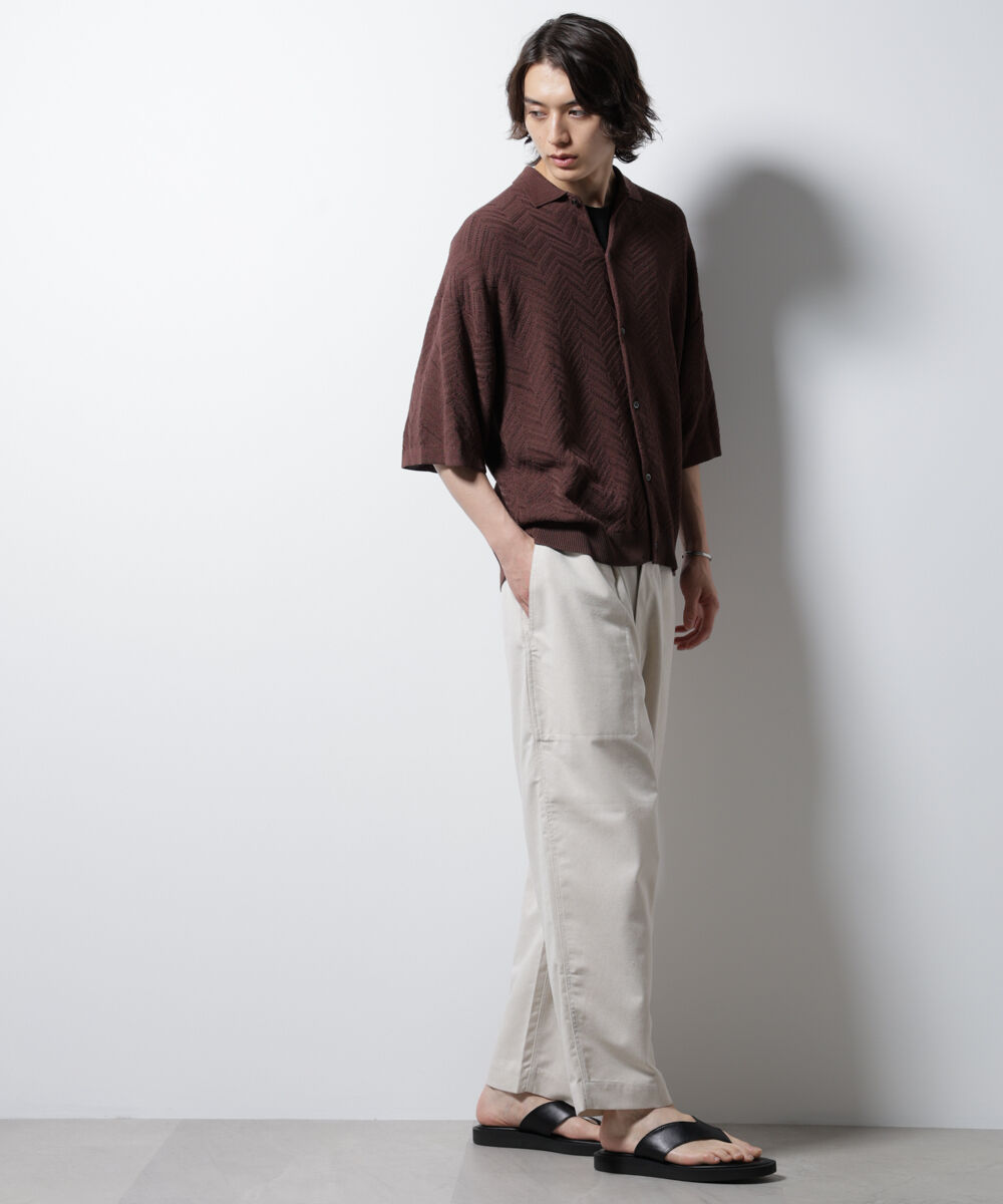 nano･universe「リネンミックスリラックスイージーパンツ」|チノ|