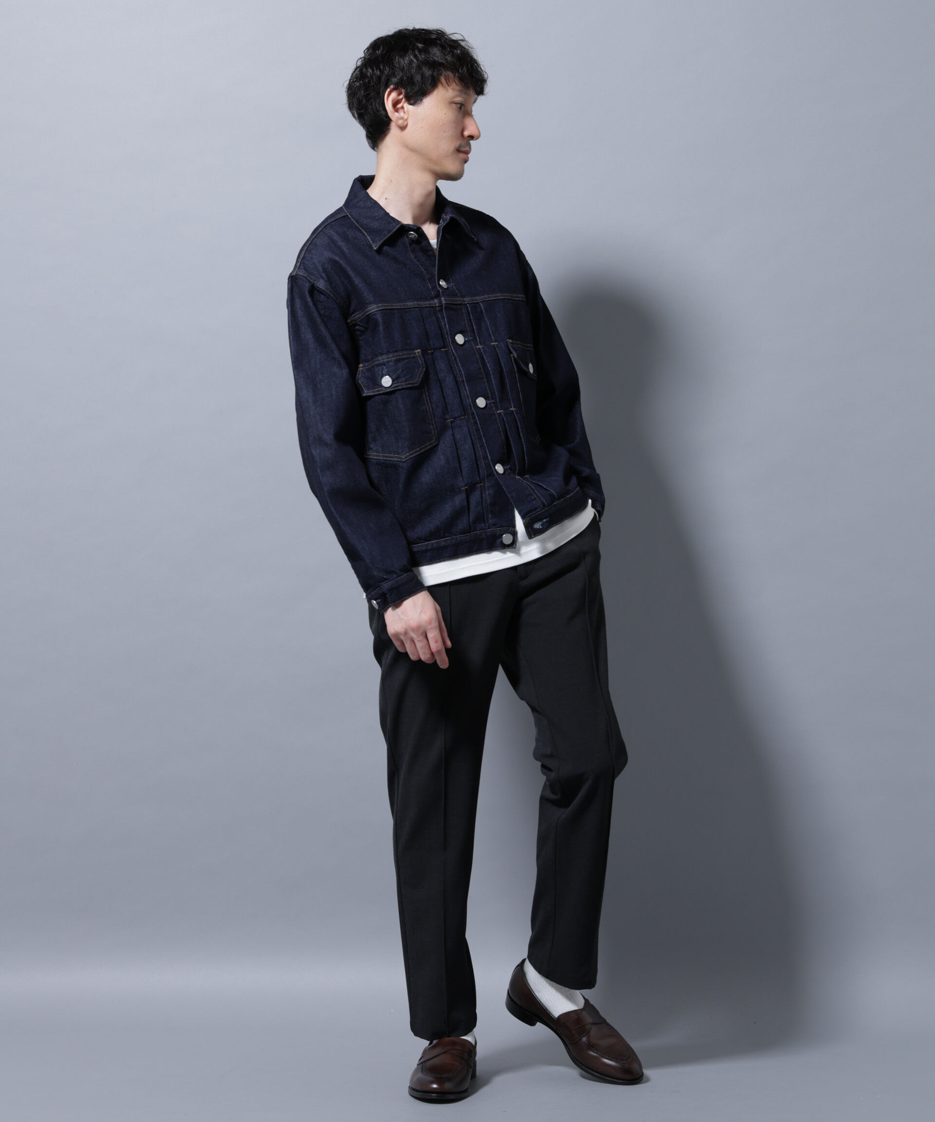 nano･universe「サイドリブストレッチイージーパンツ」|チノ|