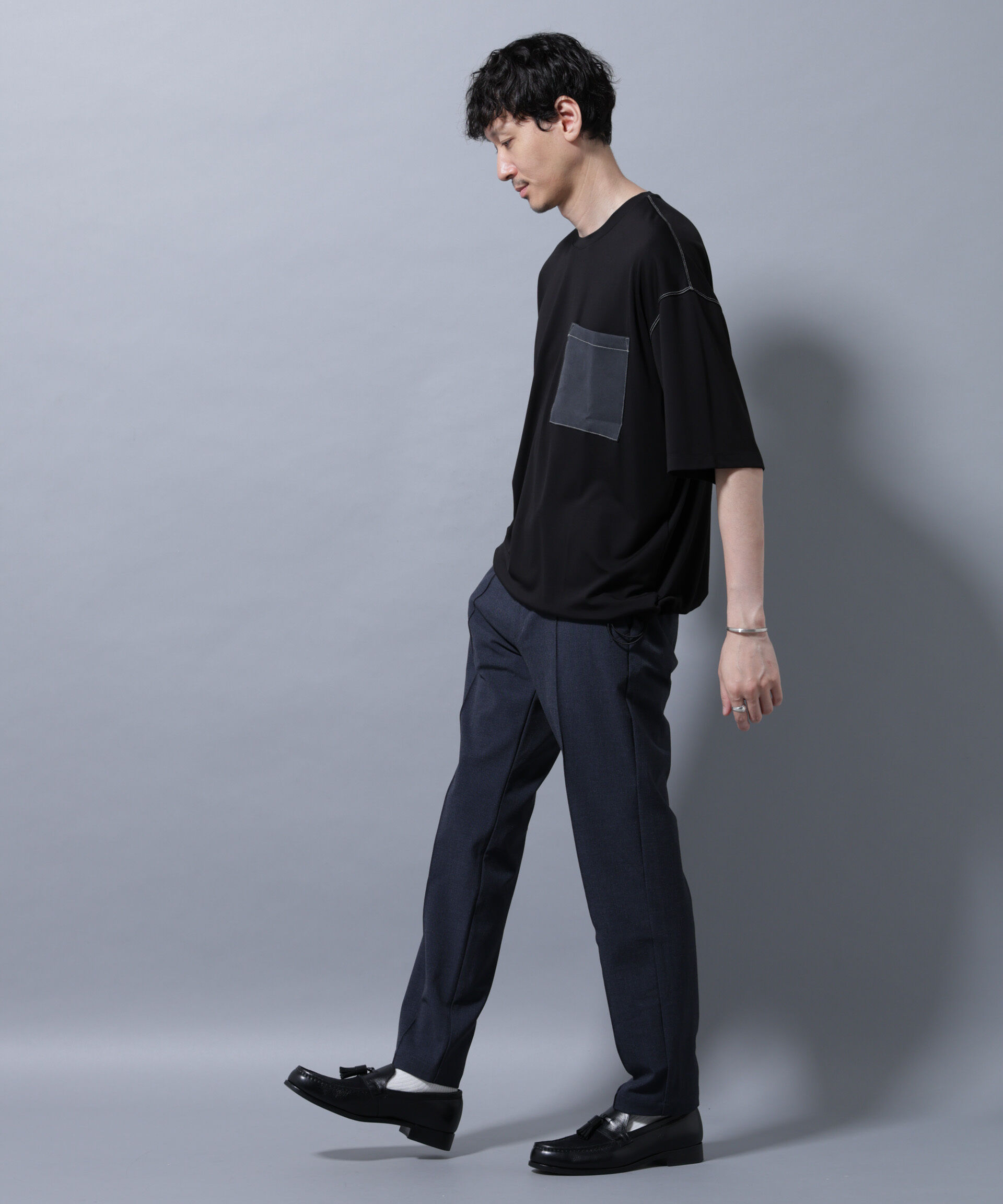 nano･universe「サイドリブストレッチイージーパンツ」|チノ|