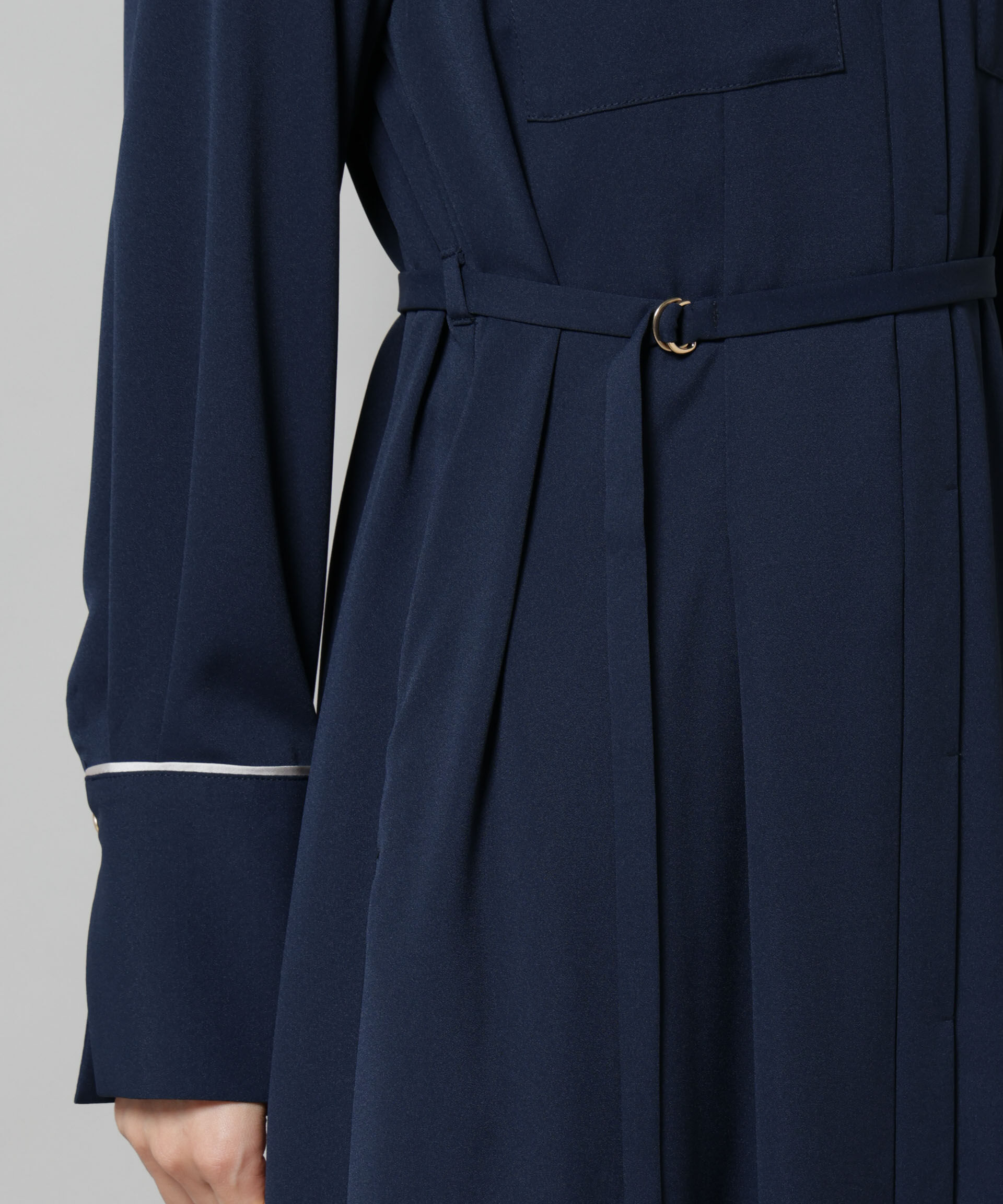 nano･universe「スタンドバイカラーベルト付きワンピース」|ワンピース|