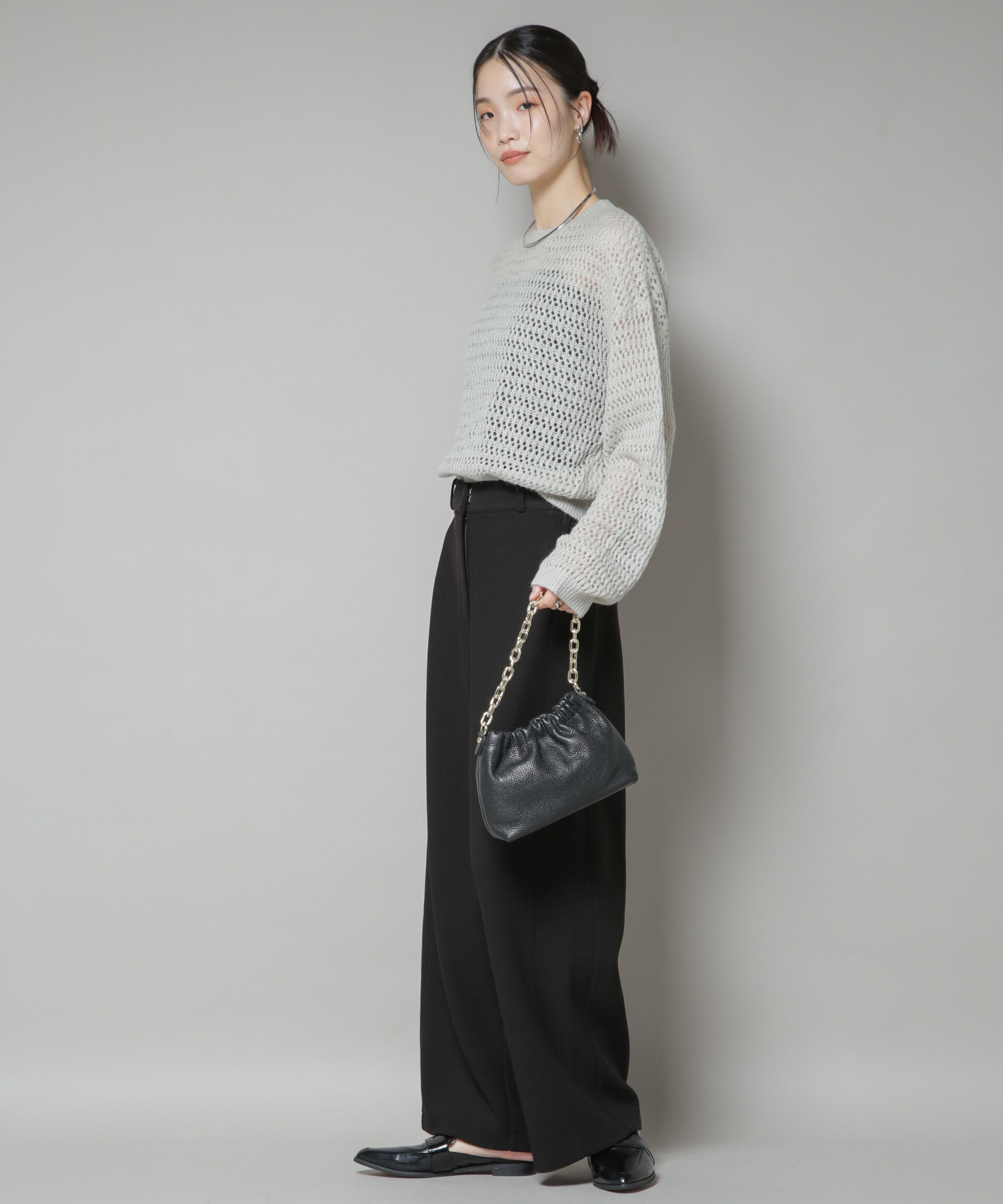 nano･universe「モヘヤライクメッシュニットトップス」|ニット・セーター|