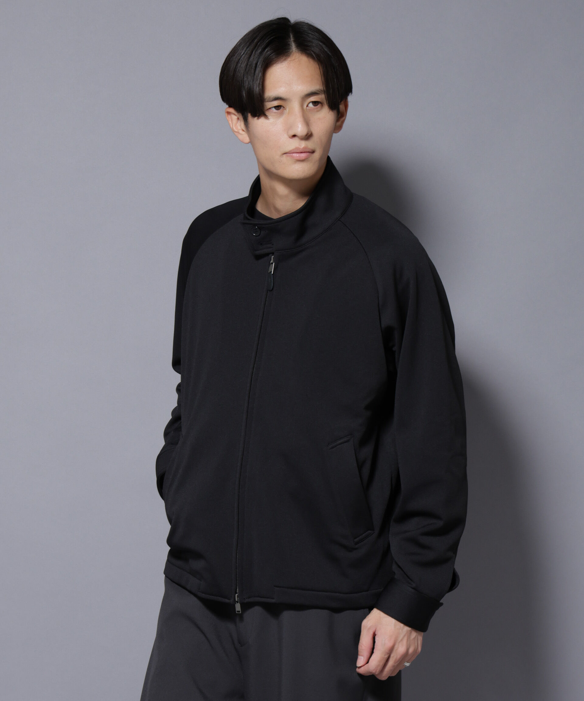 nano･universe「｢MC｣coveross(R) フリースボンディングブルゾン」|ブルゾン・スタジャン|ブラック