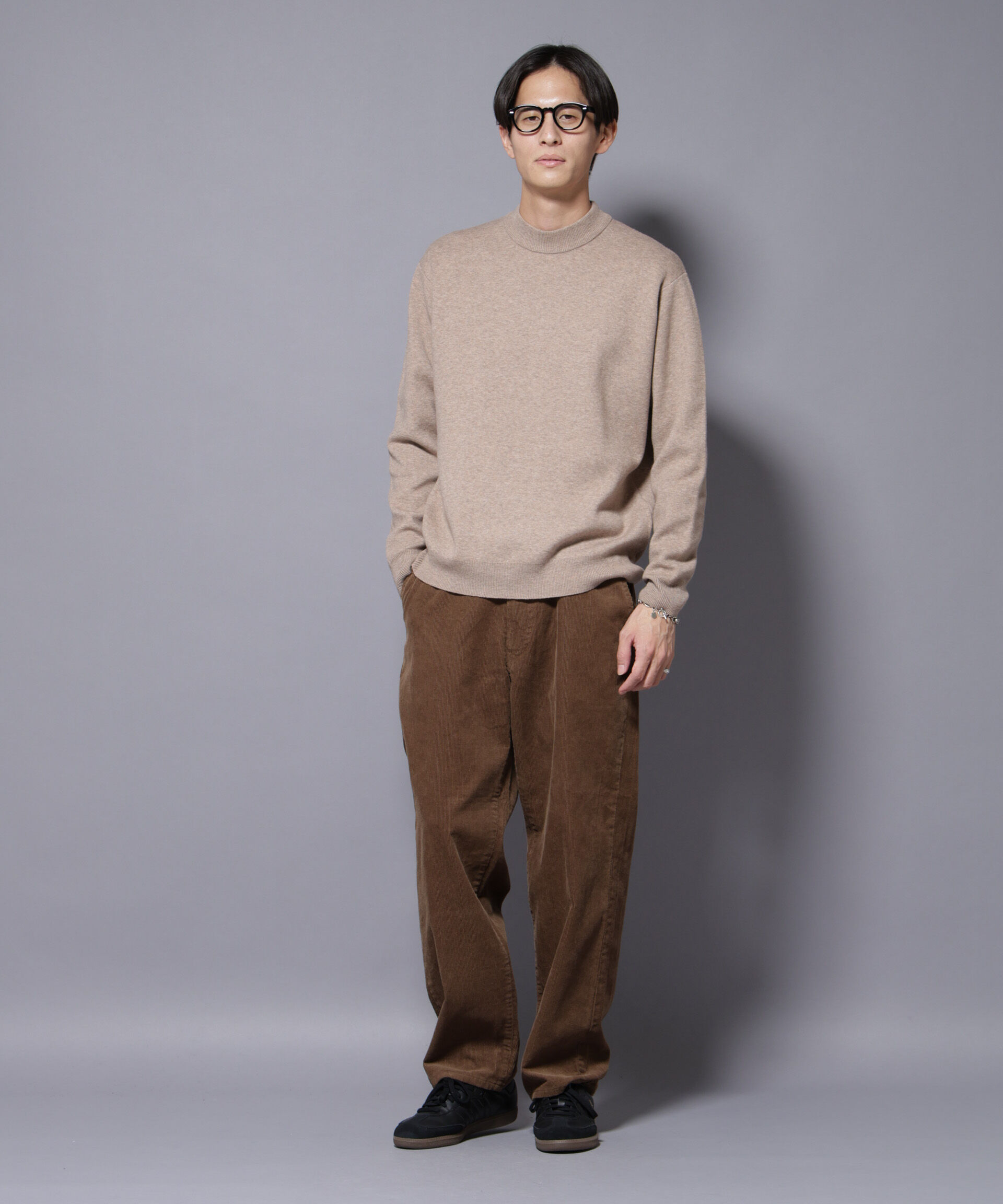 nano･universe「シルク混モックネックニット」|ニット・セーター|