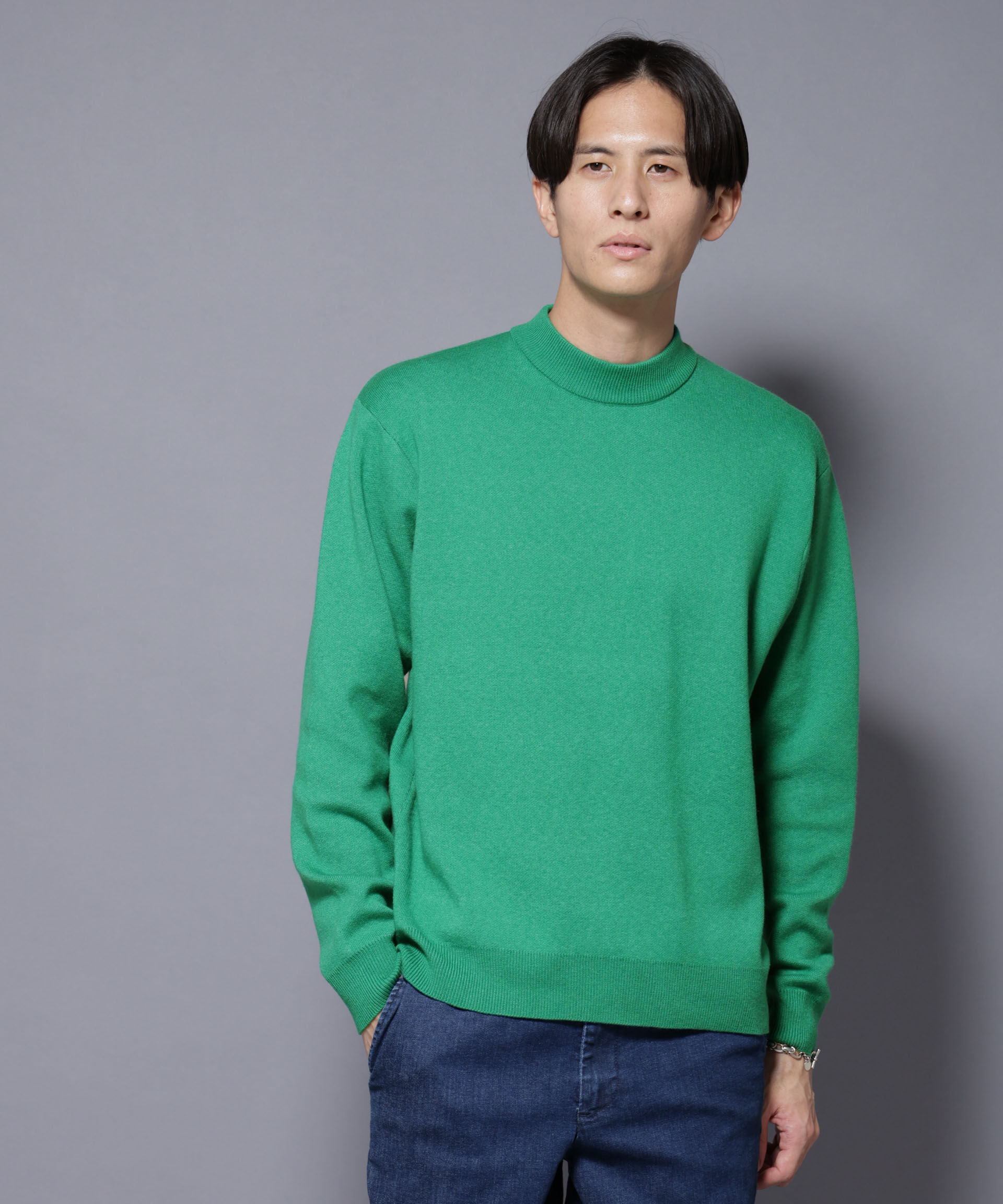 nano･universe「シルク混モックネックニット」|ニット・セーター|