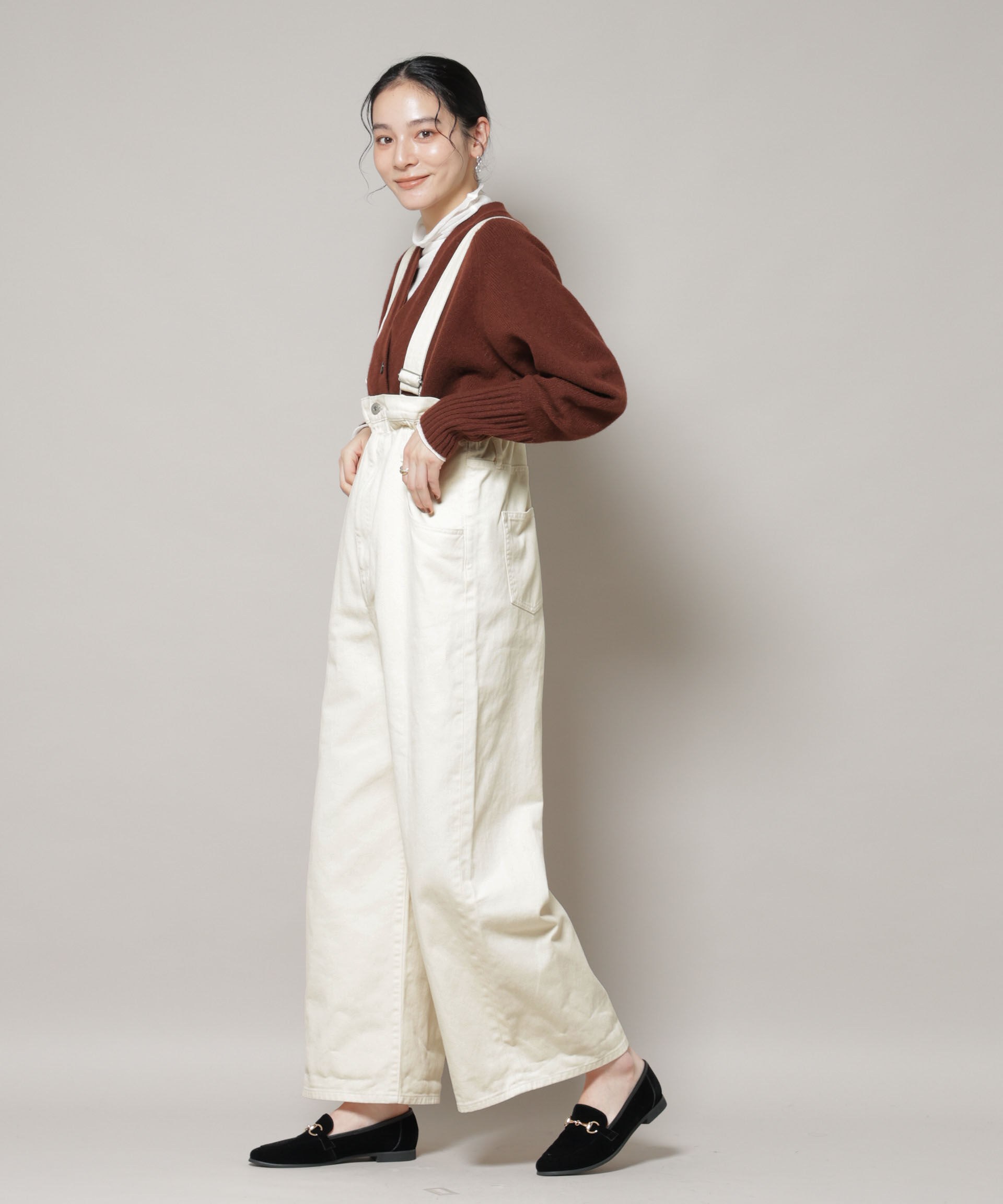 nano･universe「コットンワイドサロペット」|ワンピース|