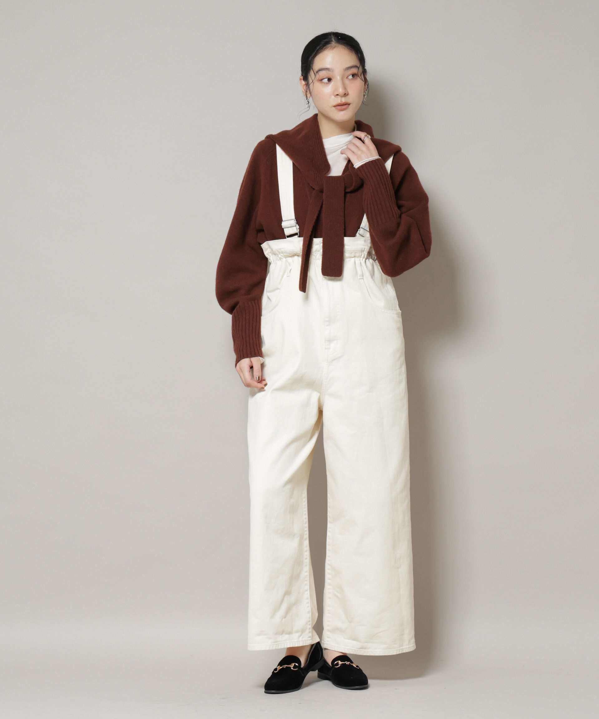 nano･universe「コットンワイドサロペット」|ワンピース|