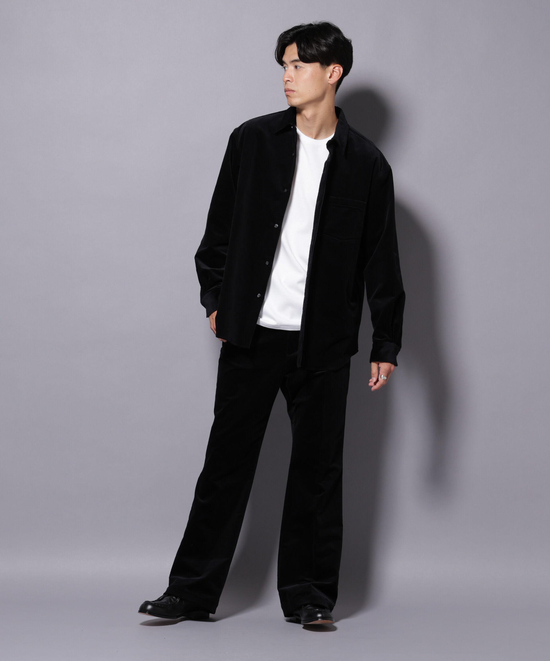 nano･universe「AIRコーデュロイ レギュラーカラーシャツ/STRETCH」|シャツ・ブラウス|