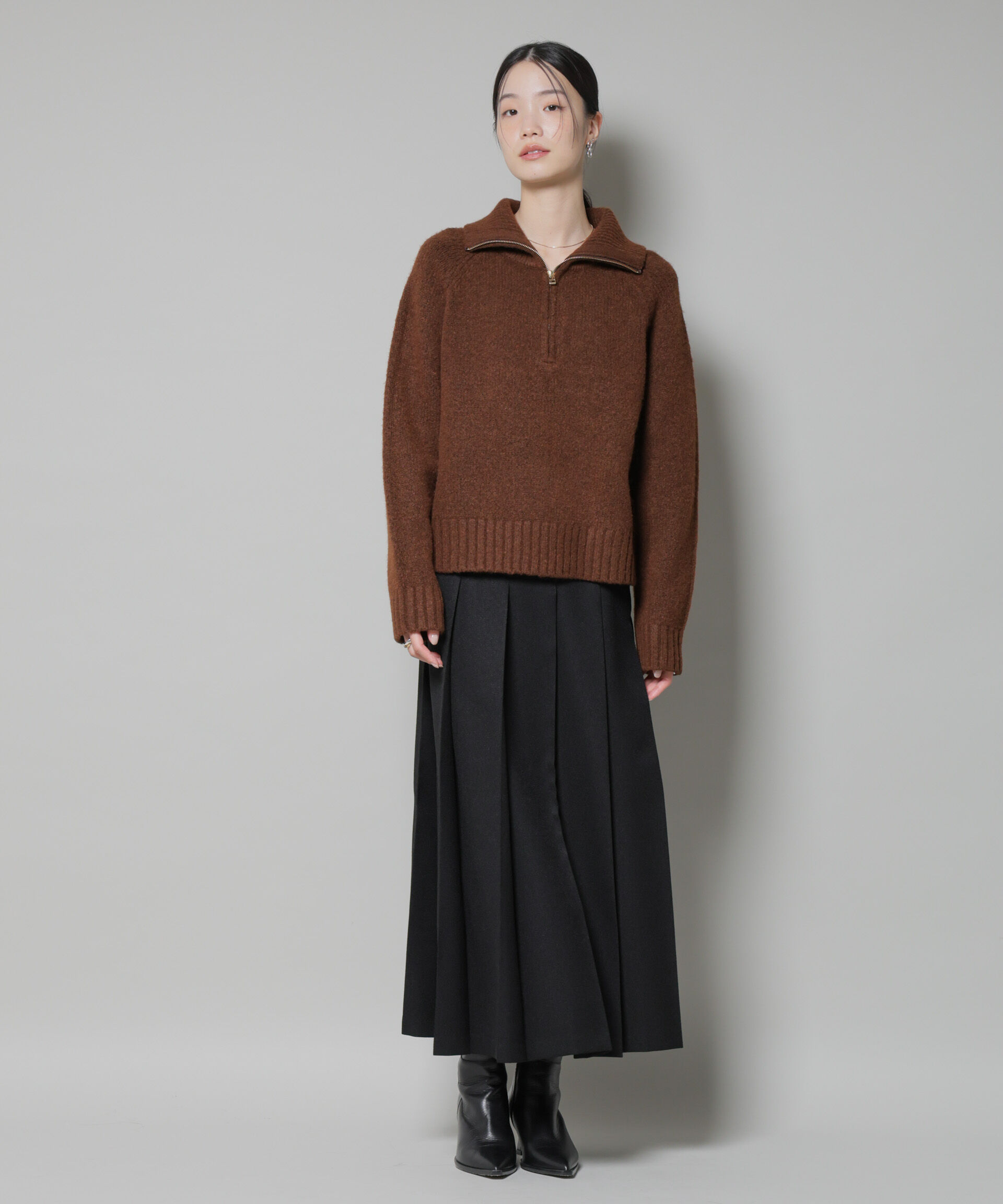 nano･universe「ワイドプリーツロングスカート」|スカート|