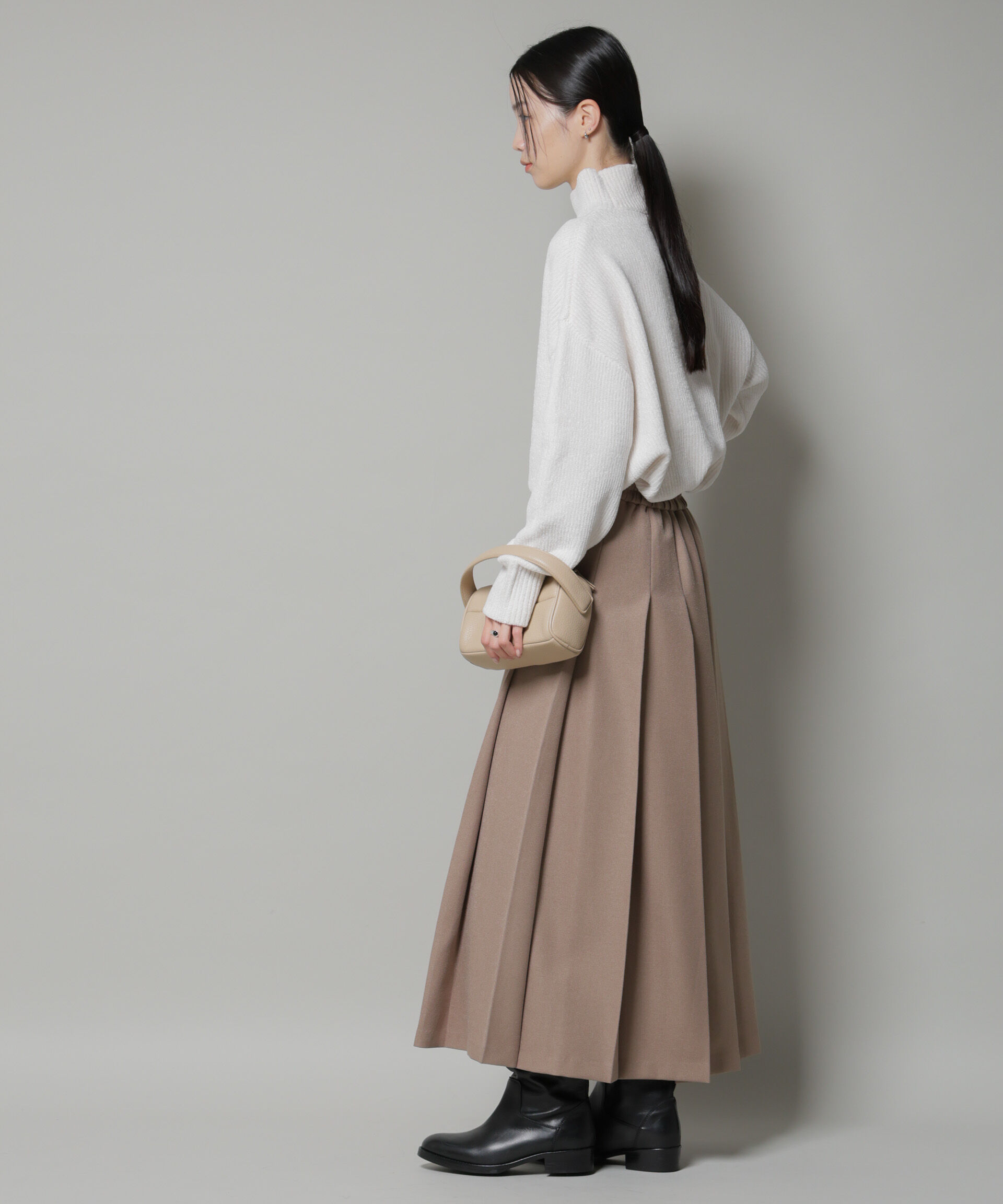 nano･universe「ワイドプリーツロングスカート」|スカート|