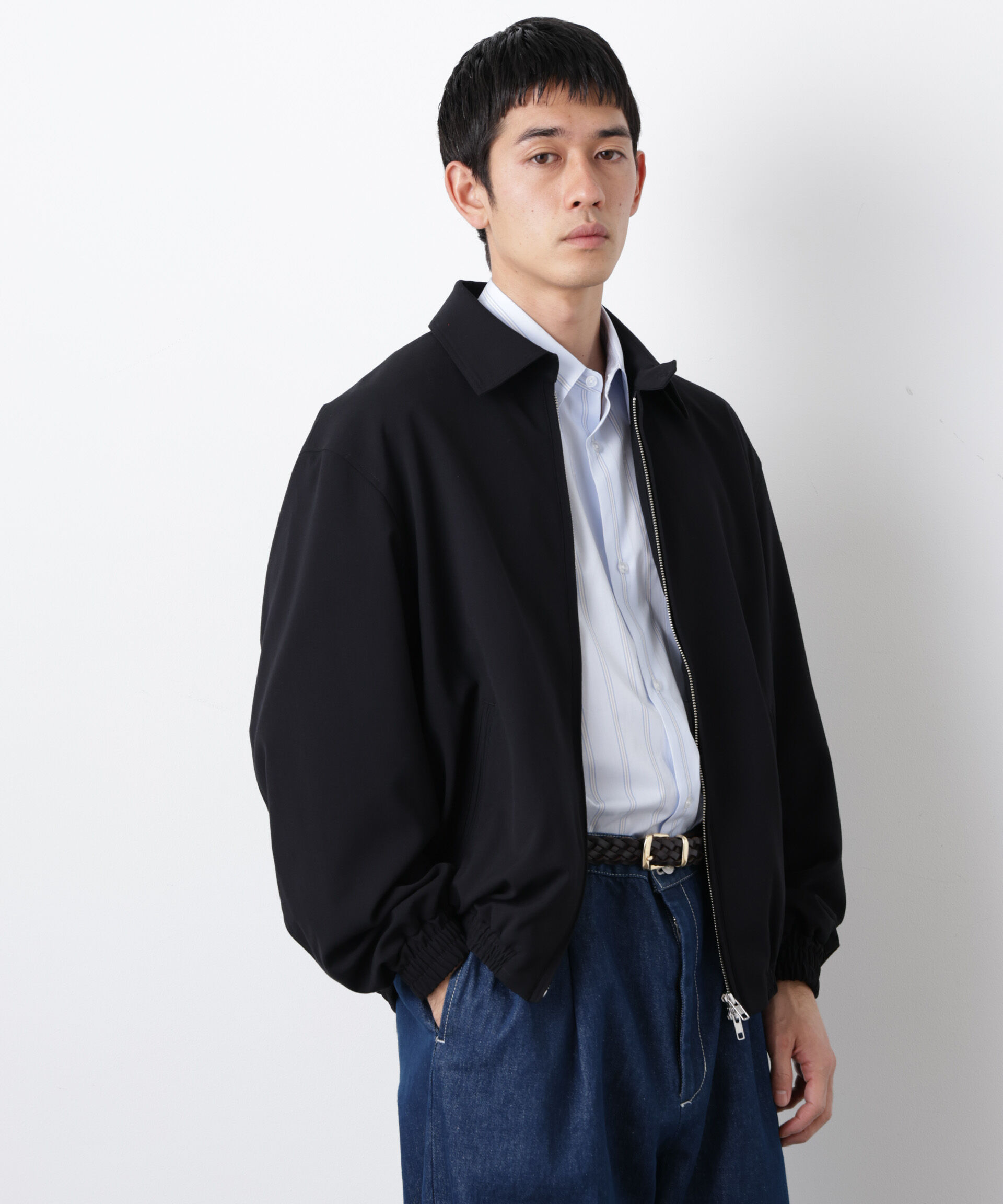 nano･universe「「モダンコンフォート」TRビックタックギャザーブルゾン」|ブルゾン・スタジャン|