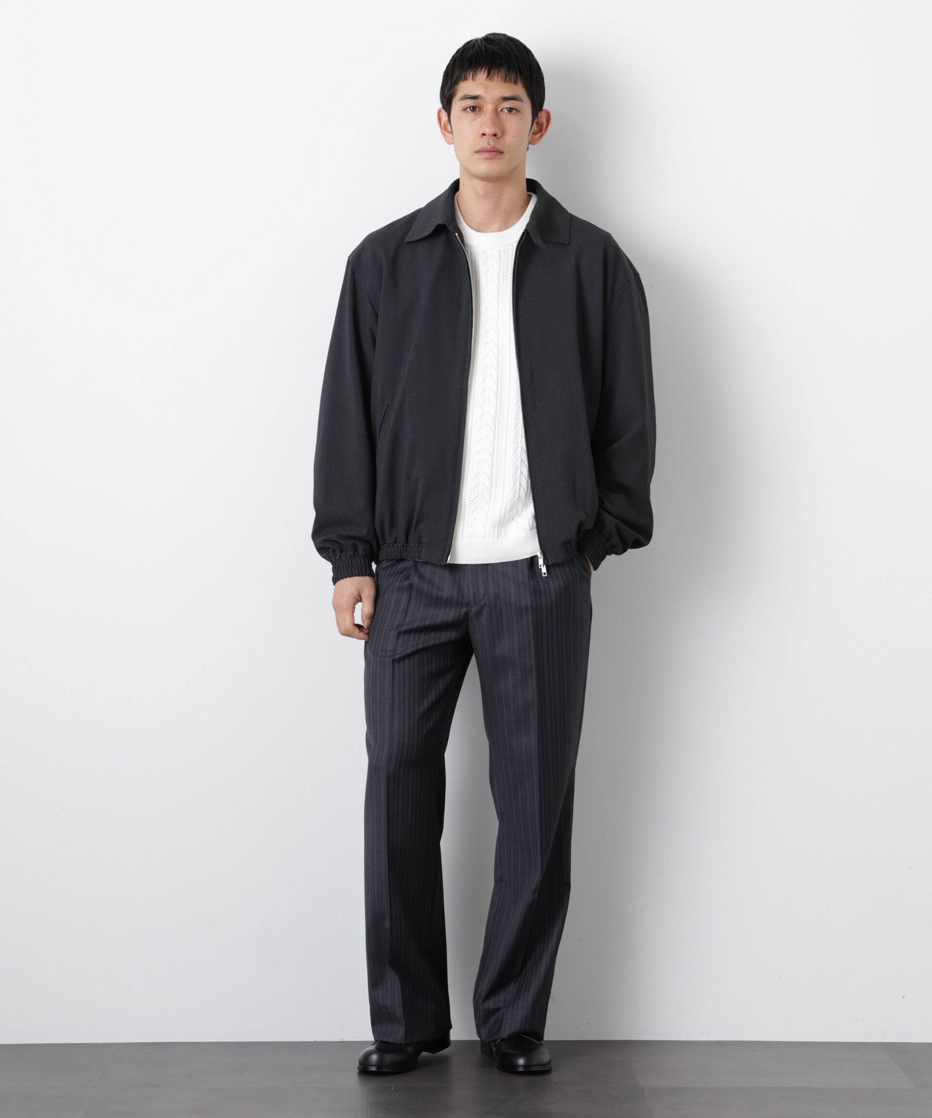 nano･universe「「モダンコンフォート」TRビックタックギャザーブルゾン」|ブルゾン・スタジャン|