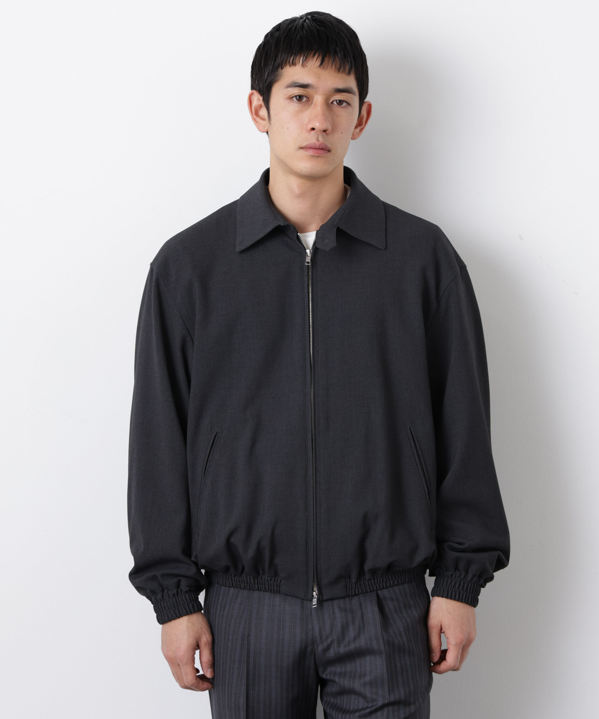 nano･universe「「モダンコンフォート」TRビックタックギャザーブルゾン」|ブルゾン・スタジャン|