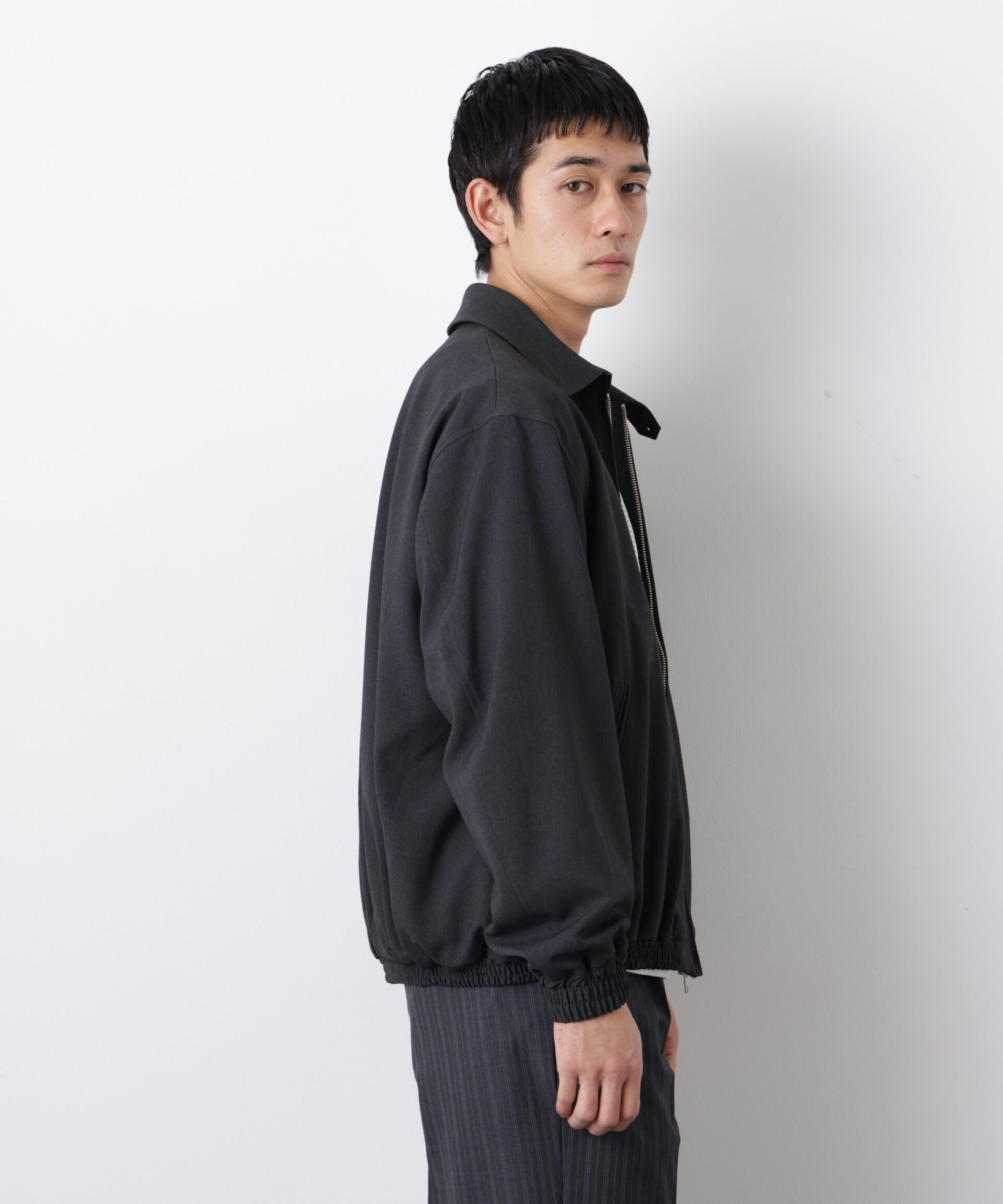 nano･universe「「モダンコンフォート」TRビックタックギャザーブルゾン」|ブルゾン・スタジャン|