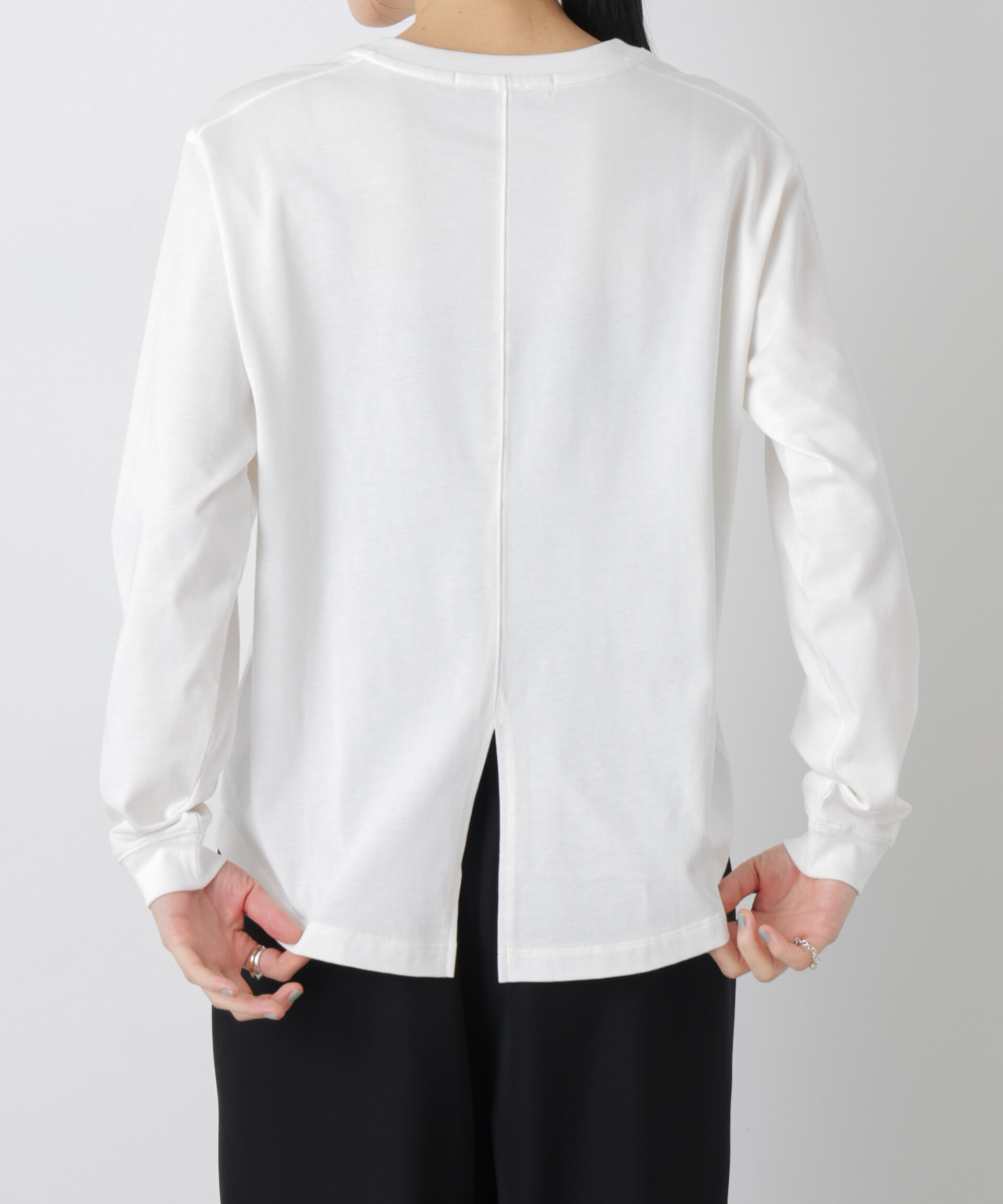 nano･universe「ロゴプリントロングスリーブTシャツ」|Tシャツ・カットソー|