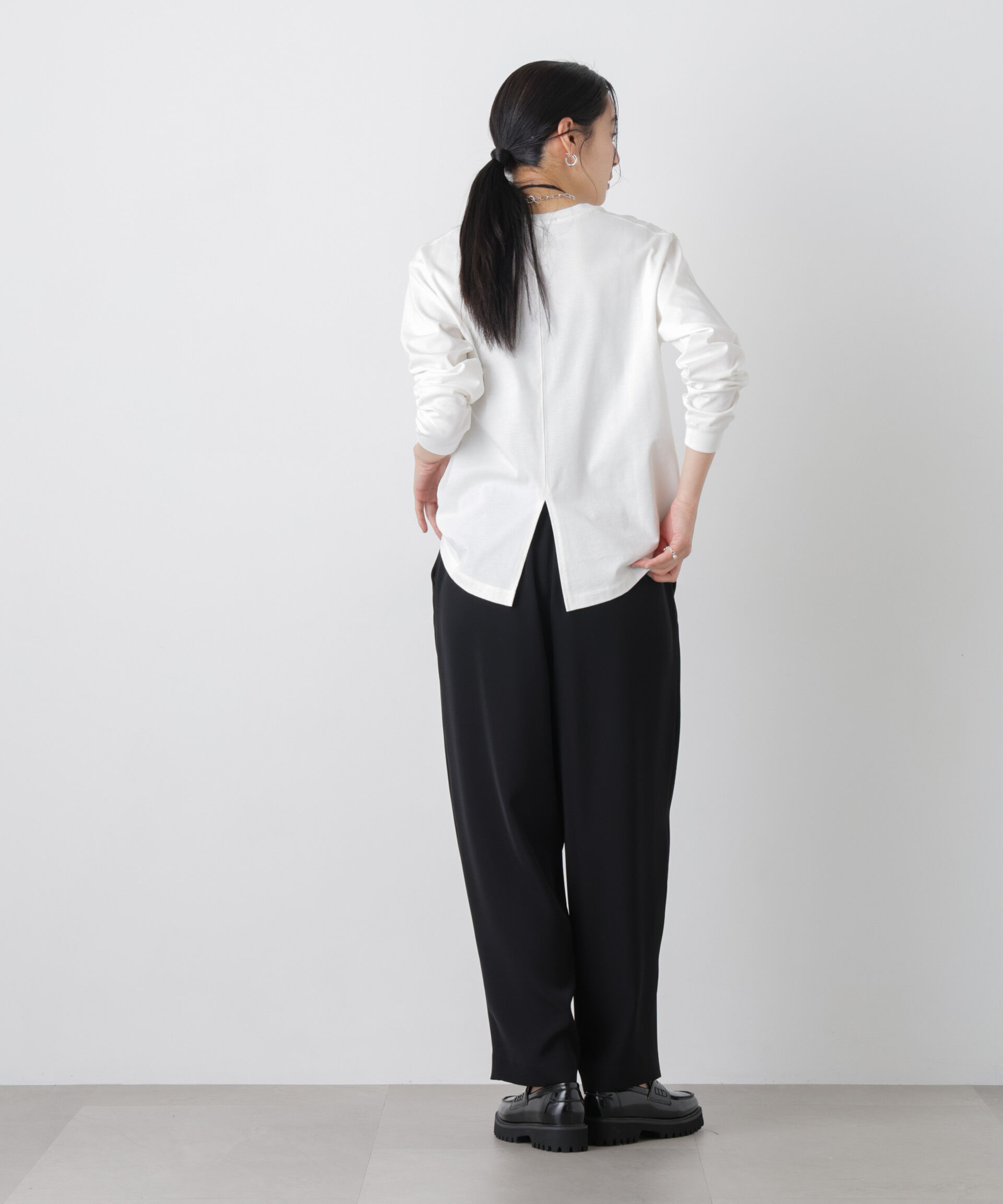 nano･universe「ロゴプリントロングスリーブTシャツ」|Tシャツ・カットソー|