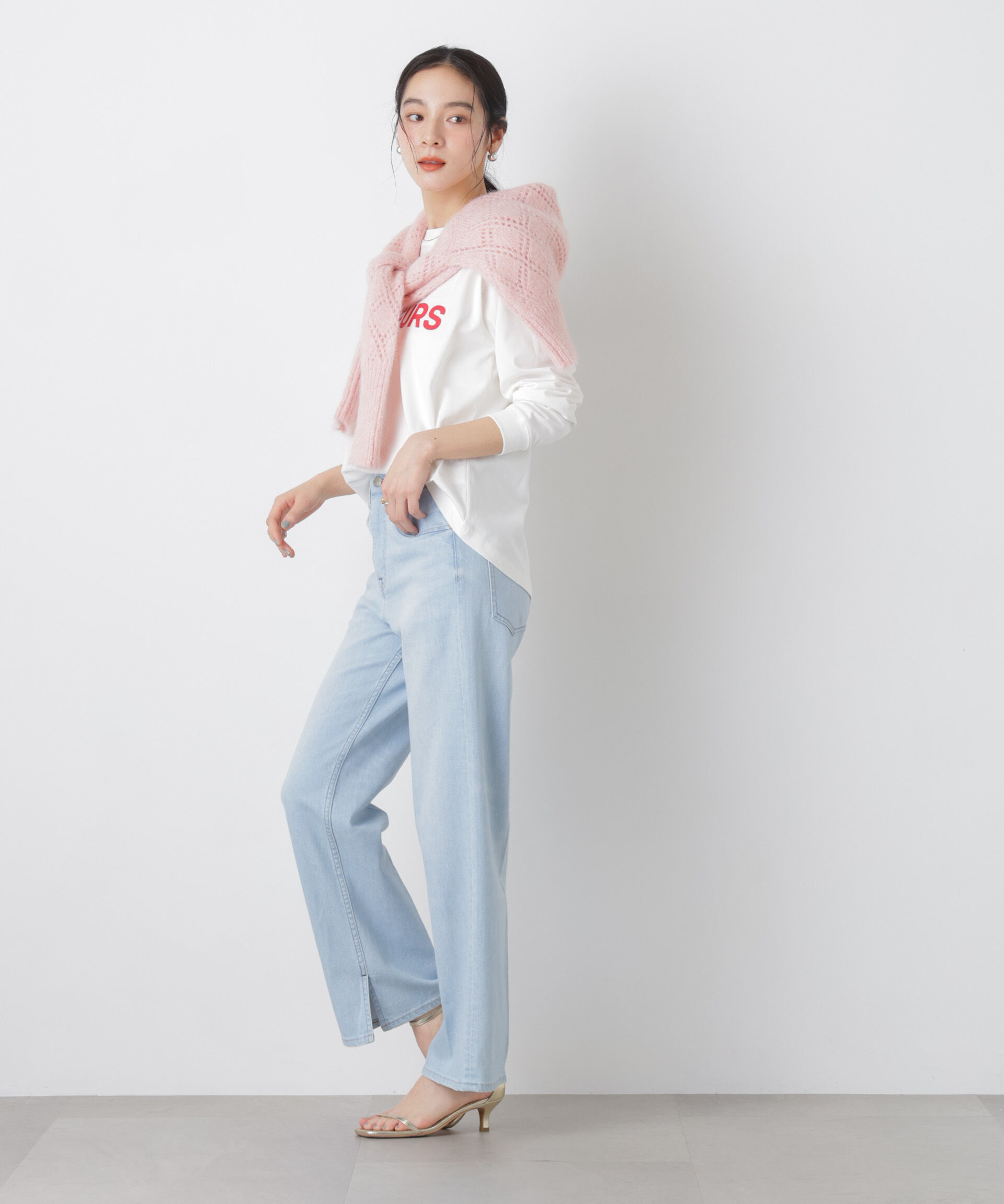 nano･universe「ロゴプリントロングスリーブTシャツ」|Tシャツ・カットソー|