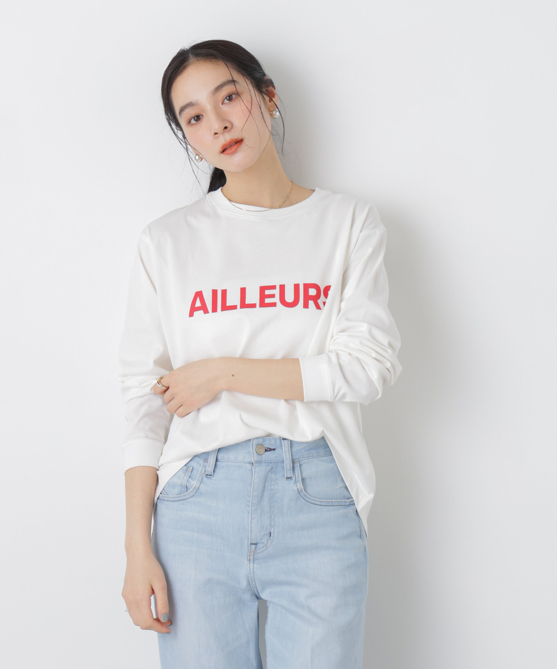 nano･universe「ロゴプリントロングスリーブTシャツ」|Tシャツ・カットソー|