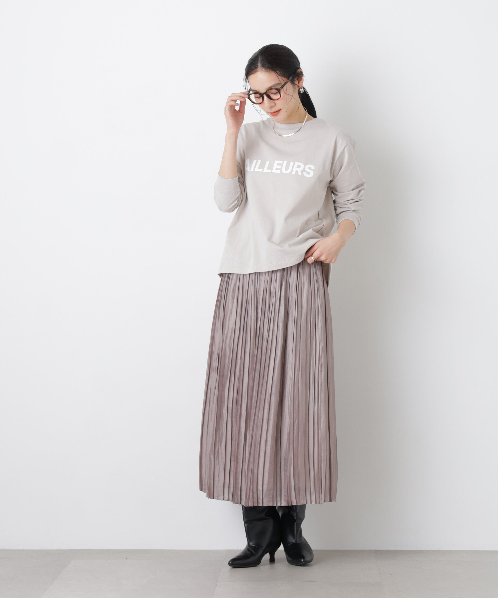 nano･universe「ロゴプリントロングスリーブTシャツ」|Tシャツ・カットソー|