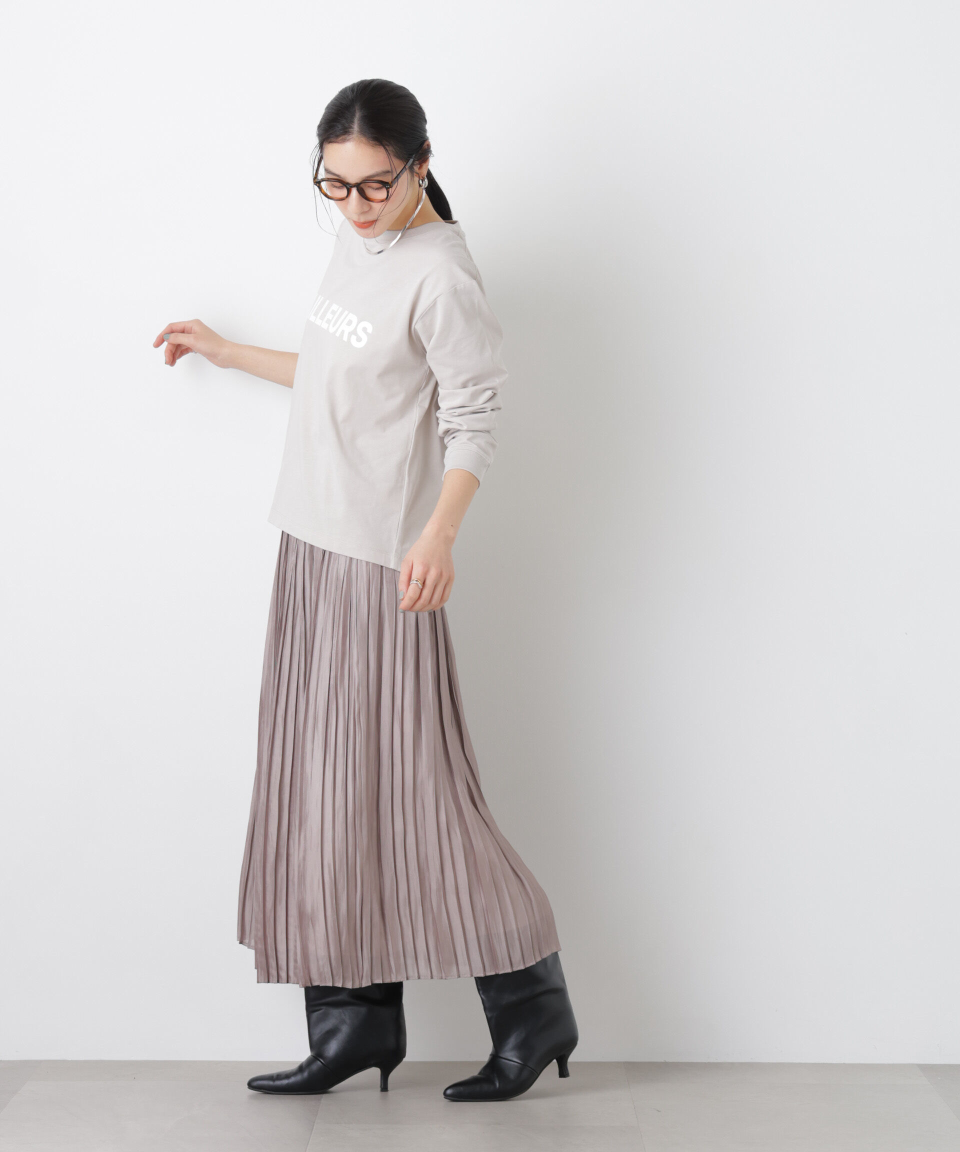 nano･universe「ロゴプリントロングスリーブTシャツ」|Tシャツ・カットソー|