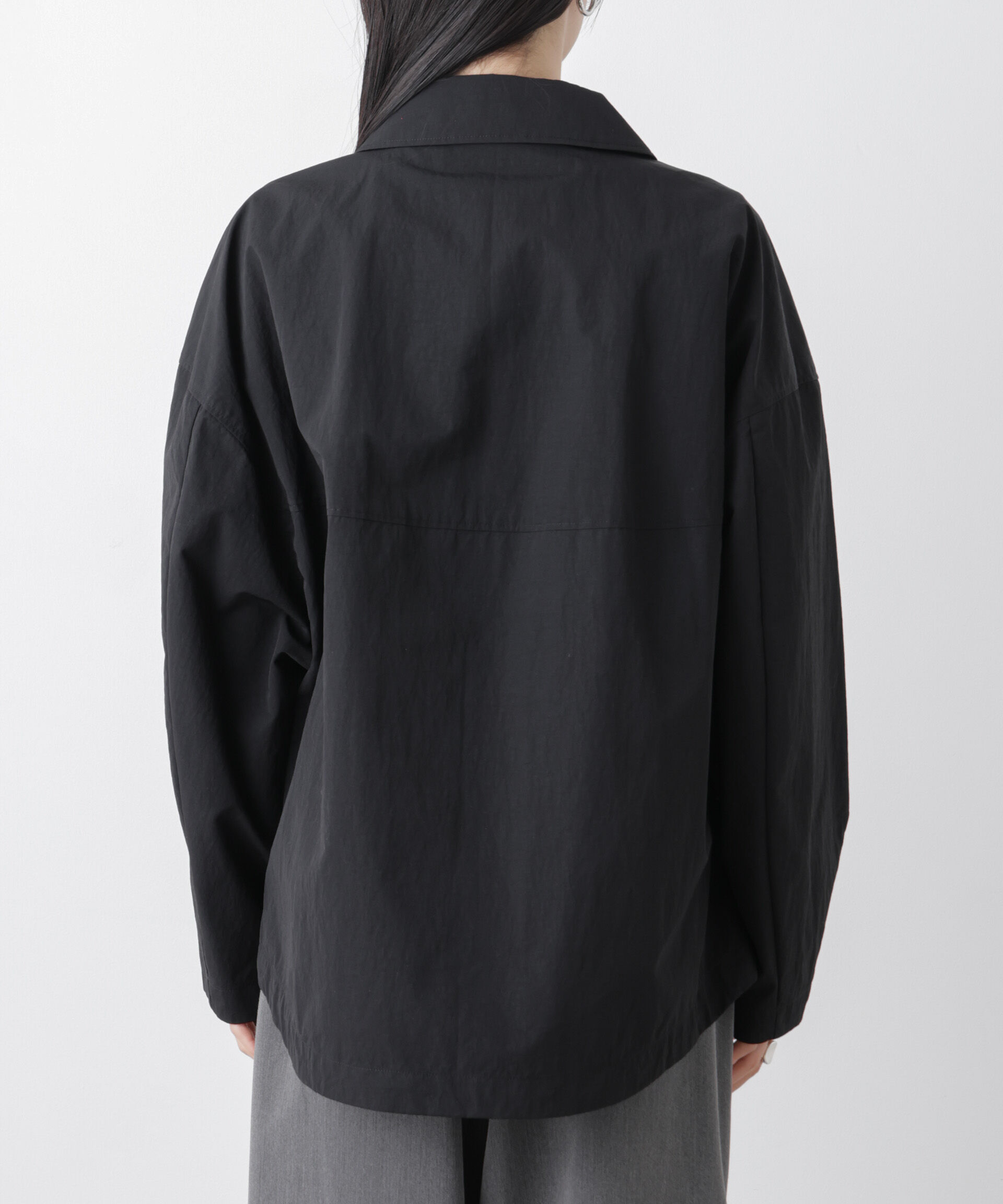 nano･universe「撥水＆花粉ガード コクーンシルエットジップブルゾン」|ブルゾン・スタジャン|