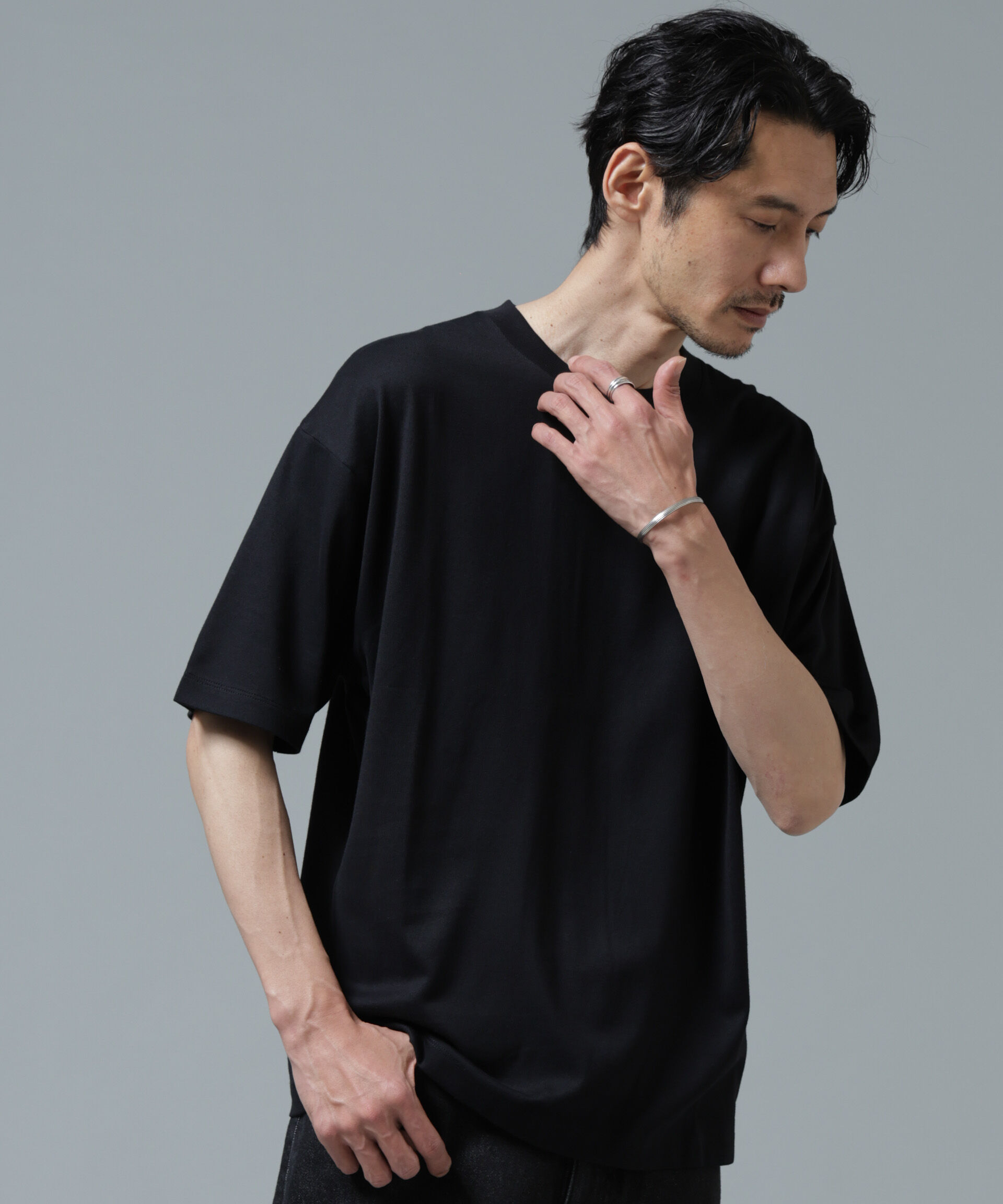nano･universe「Anti Soaked(R) 汗染み防止 ミドルウェイト 7.1oz ビッグシルエットTシャツ」|Tシャツ・カットソー|