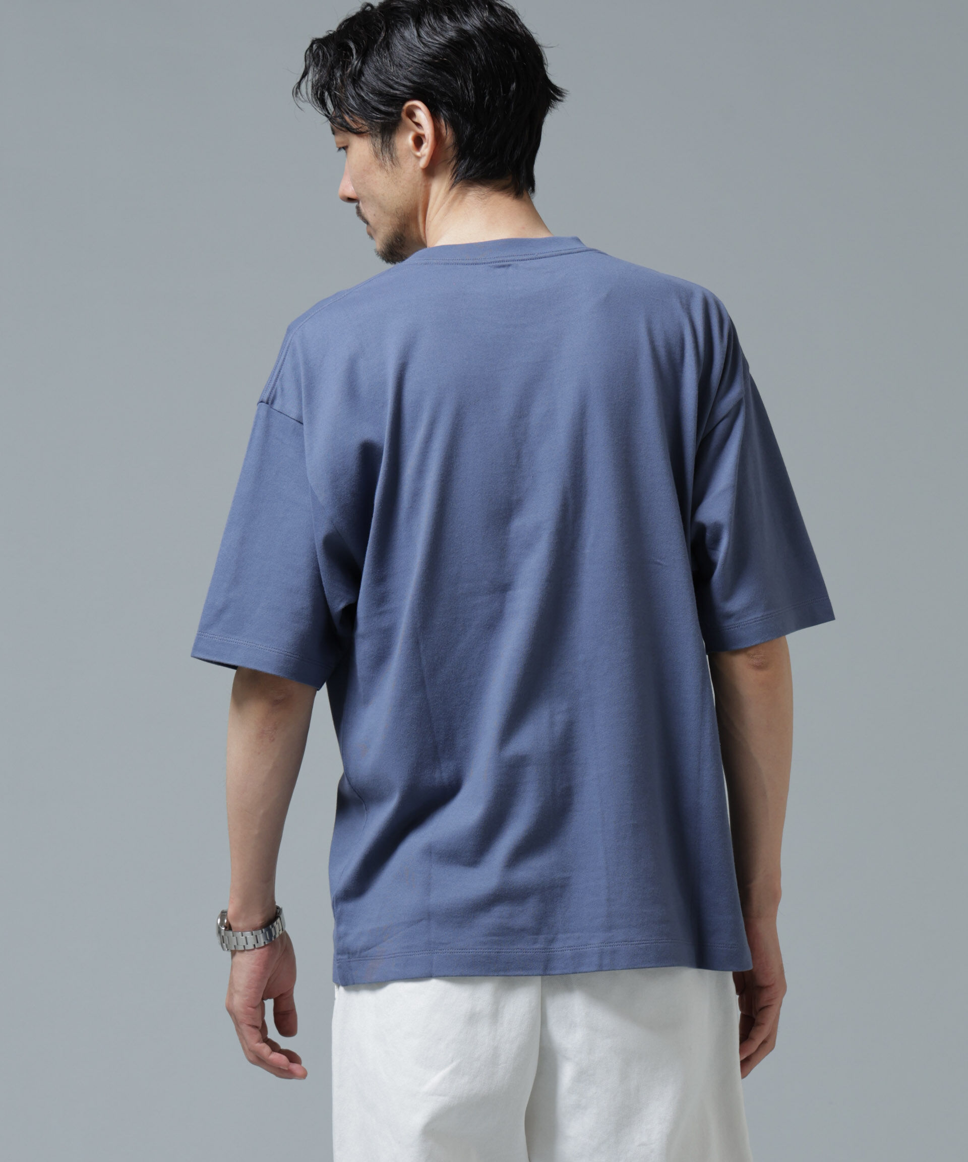 nano･universe「Anti Soaked(R) 汗染み防止 ミドルウェイト 7.1oz ビッグシルエットTシャツ」|Tシャツ・カットソー|