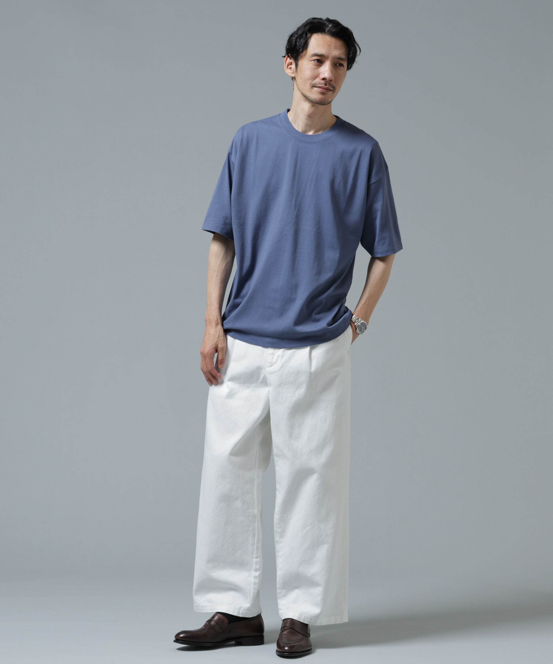 nano･universe「Anti Soaked(R) 汗染み防止 ミドルウェイト 7.1oz ビッグシルエットTシャツ」|Tシャツ・カットソー|