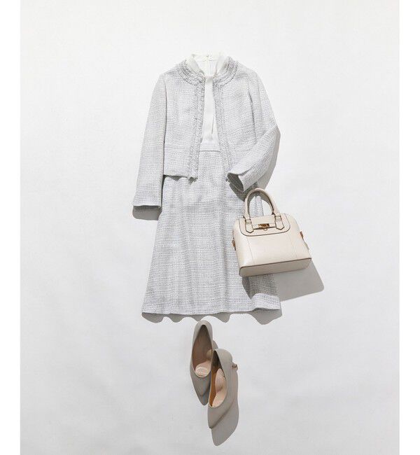 組曲「【KUMIKYOKU NAVY】ラメループモールツイード ジャケット」|ノーカラージャケット|