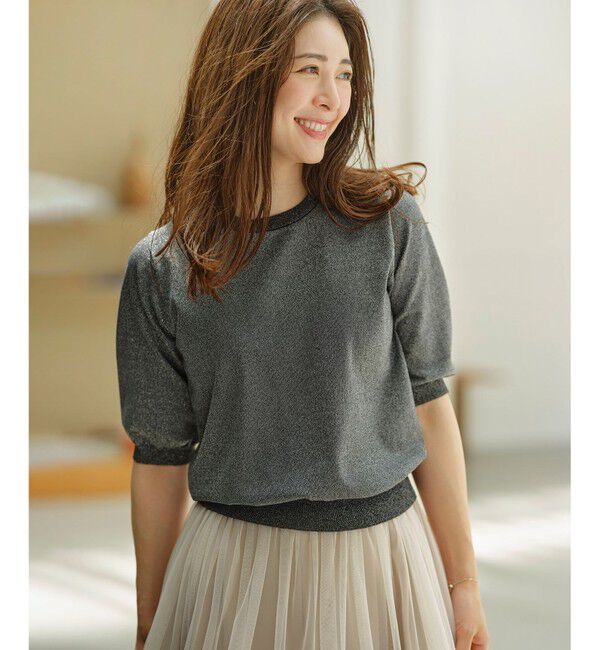 組曲「【WEB限定・2SET】シャイニーラメニット&times;チュールスカート」|スーツ|