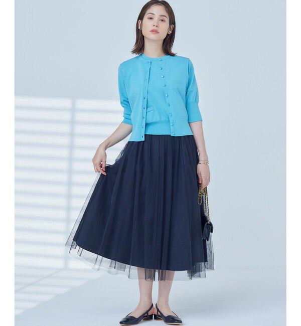 組曲「【WEB限定・2SET】シャイニーラメニット&times;チュールスカート」|スーツ|