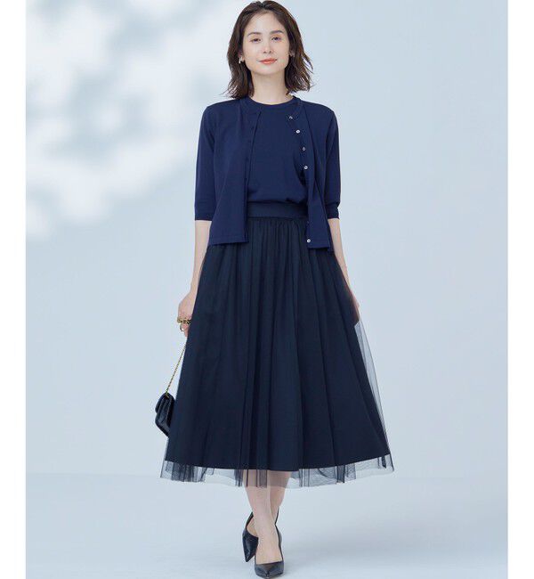 組曲「【WEB限定・2SET】シャイニーラメニット&times;チュールスカート」|スーツ|