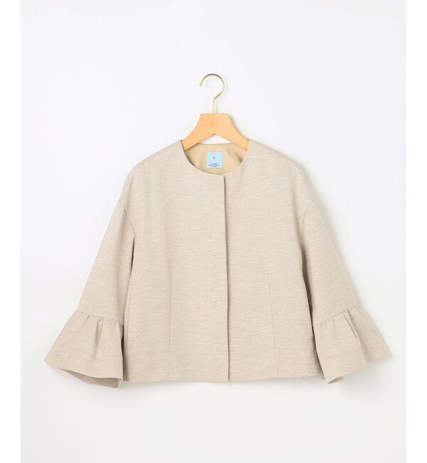 組曲「【WEB限定】ライトリネンライクノーカラー ジャケット」|ノーカラージャケット|