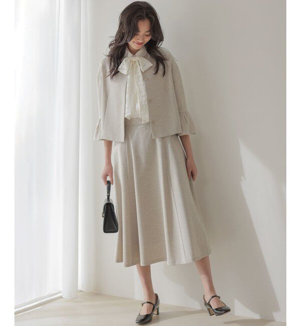 組曲「【WEB限定】ライトリネンライクノーカラー ジャケット」|ノーカラージャケット|
