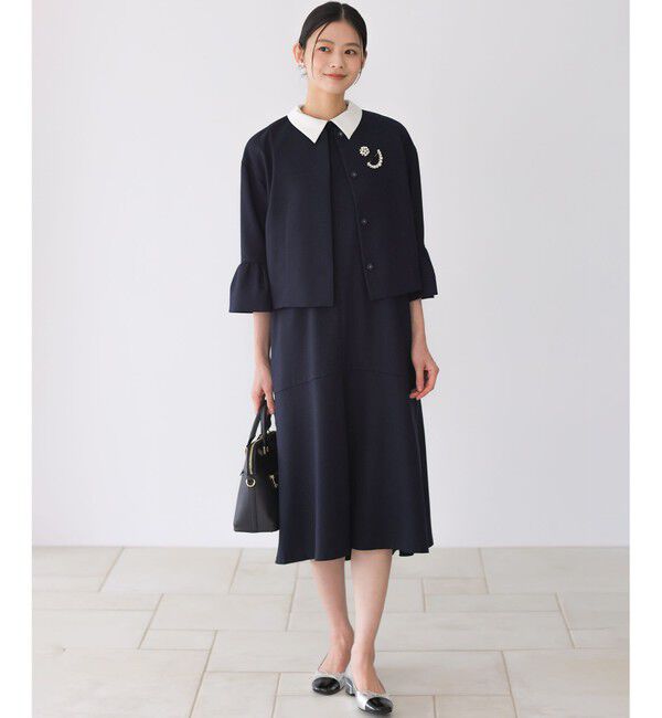 組曲「【WEB限定】ライトリネンライクノーカラー ジャケット」|ノーカラージャケット|