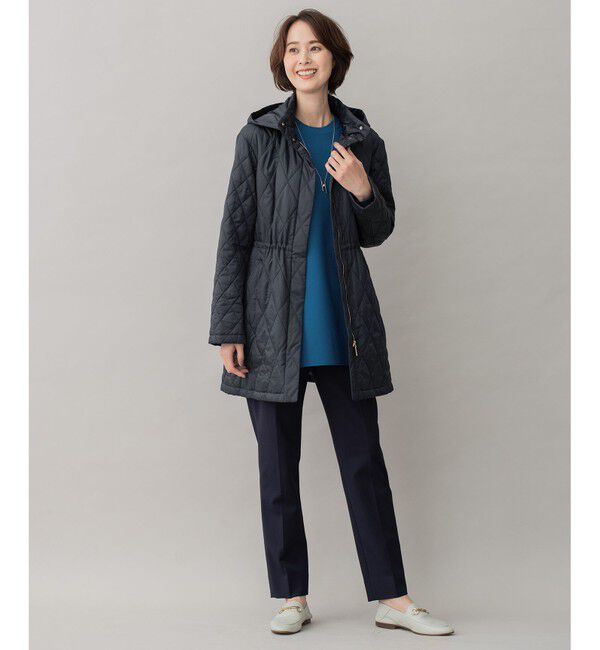 自由区「【洗える】ブライトキルト フード付きコート」|ミリタリー・モッズコート|