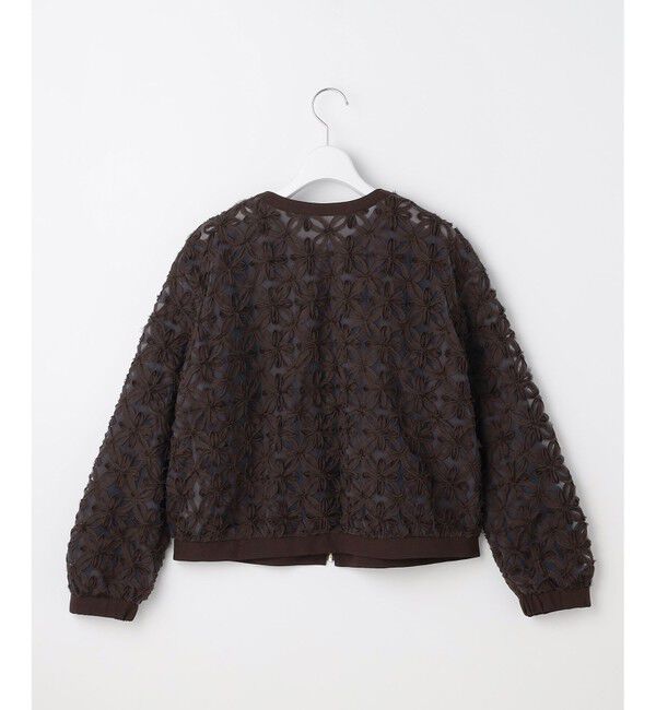 自由区「【SHIHOさん着用・展示会人気No.1・こだわり素材】テープエンブロイダリー ブルゾン」|ブルゾン・スタジャン|