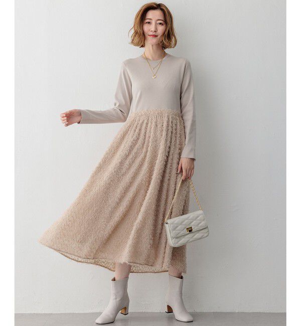 23区「【滝沢眞規子さん着用/一部店舗限定/洗える】ニットコンビジャカード ワンピース」|ワンピース|