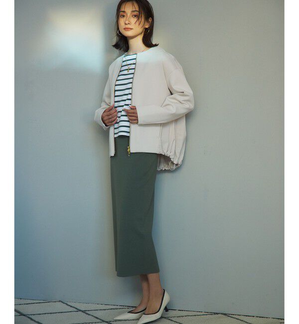 23区「【洗える】Armor-lux スムース クロップド  ボーダー カットソー」|Tシャツ・カットソー|