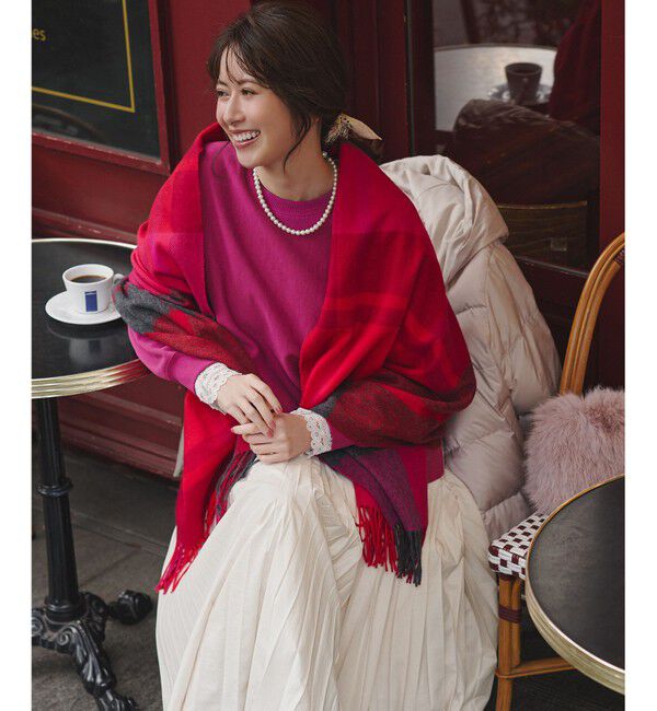 23区「【VERY掲載】カシミヤ チェック ストール」|ストール|