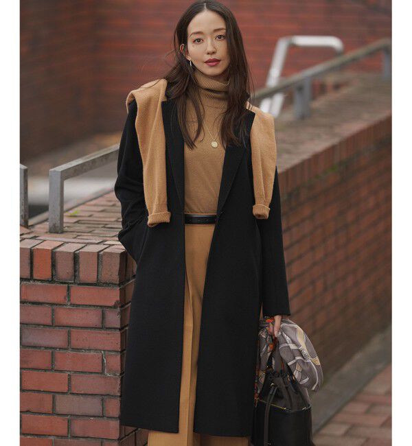 23区「ウールカシミヤビーバー チェスター コート」|チェスターコート|ブラック系