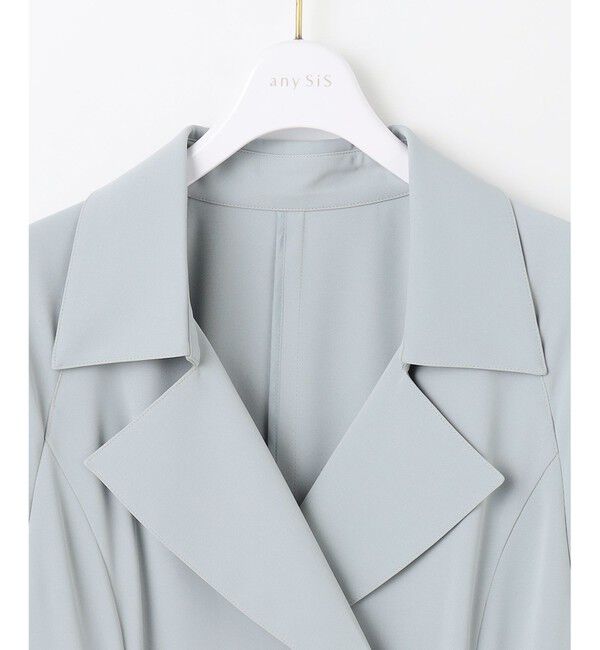 any SiS「【UVカット・花粉ガード】プリーツデザイントレンチ コート」|トレンチコート|