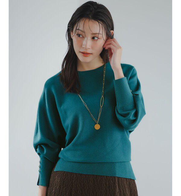 ANY SIS「CICA加工 ビューティドルマン ニット」|ニット・セーター|グリーン