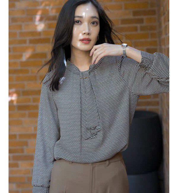 ANY SIS「【4WAY・裏起毛】エニポカ ボウタイ ブラウス」|シャツ・ブラウス|千鳥