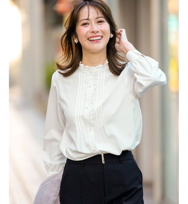 ANY SIS「フリルスタンド シャツ」|シャツ・ブラウス|