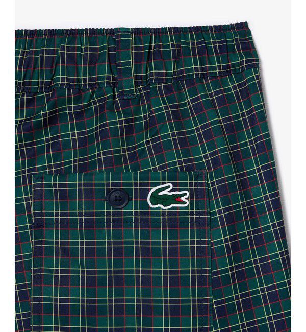 LACOSTE「吸水速乾 ウルトラドライ チェックゴルフパンツ」|チノ|