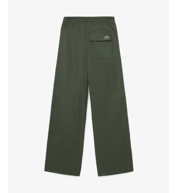 LACOSTE「アシンメトリー ワイドストレート カーゴポケットパンツ」|サルエル|