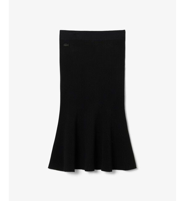 LACOSTE「3Dリブニットフレアスカート」|フレア|