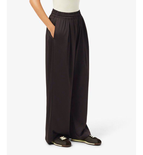 LACOSTE「オーバーサイズイージーサテンパンツ」|サルエル|